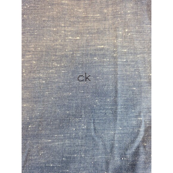 CALVIN KLEIN blue long sleeve shirt men's M modern fit cotton - Picture 5 of 5